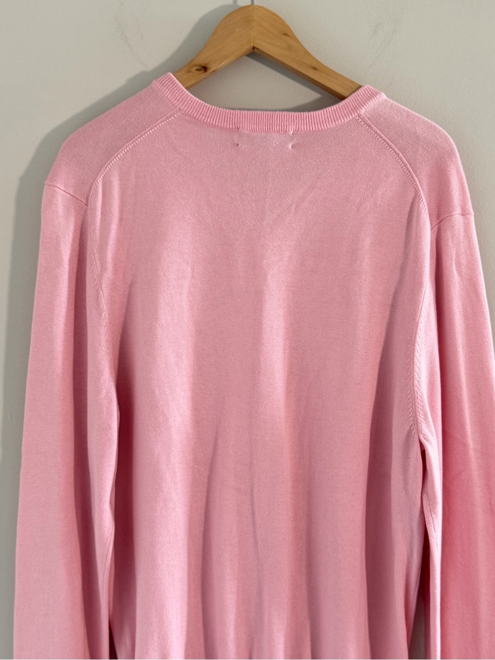 Brooks Brothers Mens L Supima Cotton Sweater Pink V Neck Pullover Preppy - Picture 10 of 10
